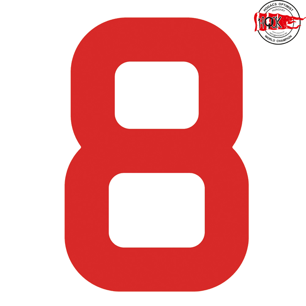 2033RD 30,5cm vitorlaszám - piros 30,5cm vitorlaszám