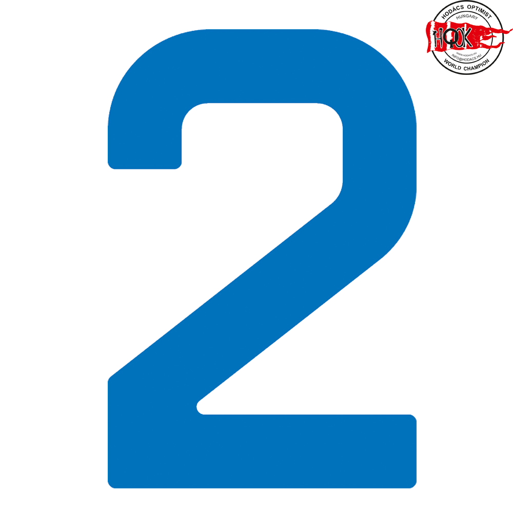 1420BL 23,5cm vitorlaszám - kék Kék vitorlaszám