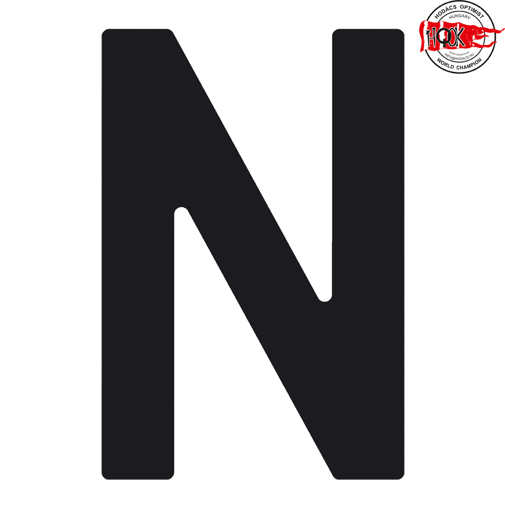 1420BK 23,5cm vitorlaszám - fekete 23,5cm vitorlaszám